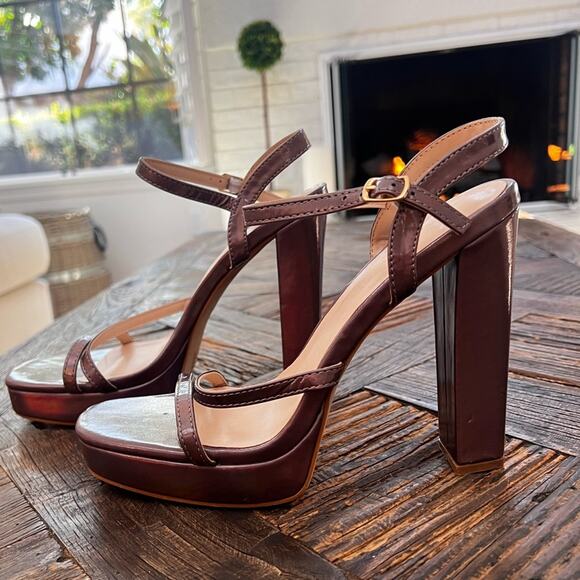 Halston Sardinia Platform Dress Sandals – Pewter - Sz 9 - Picture 9 of 13